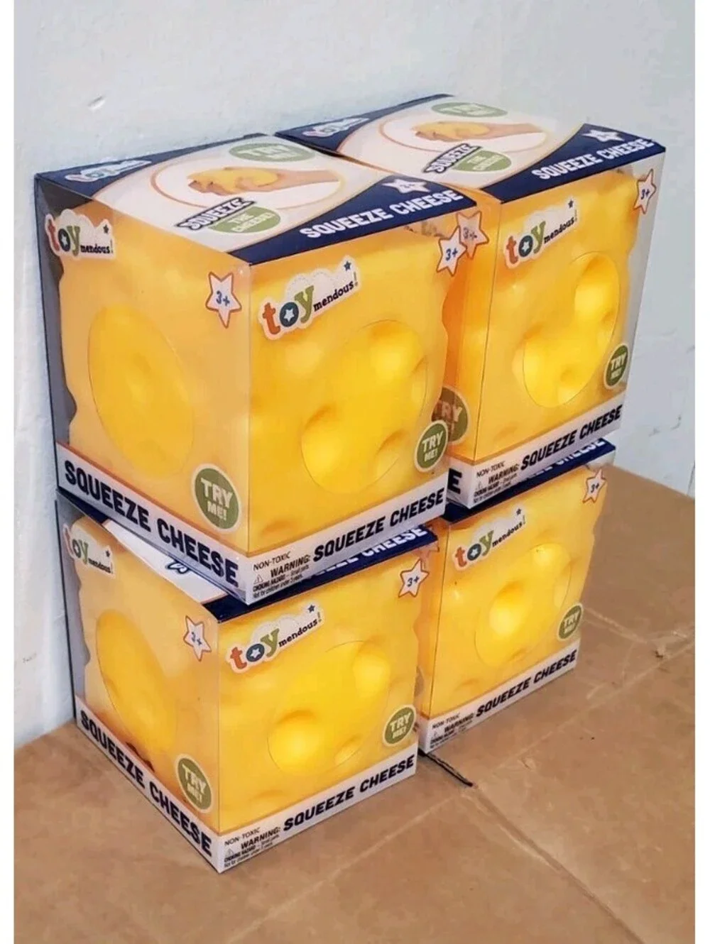 Squeeze Cheese Fidget Toy New 2026 Release Gel Sensory Squishy  Lot 4 Toymendous